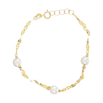 دستبند طلا 18 عیار زنانه مایا ماهک مدل MB1072 طرح استار و مروارید